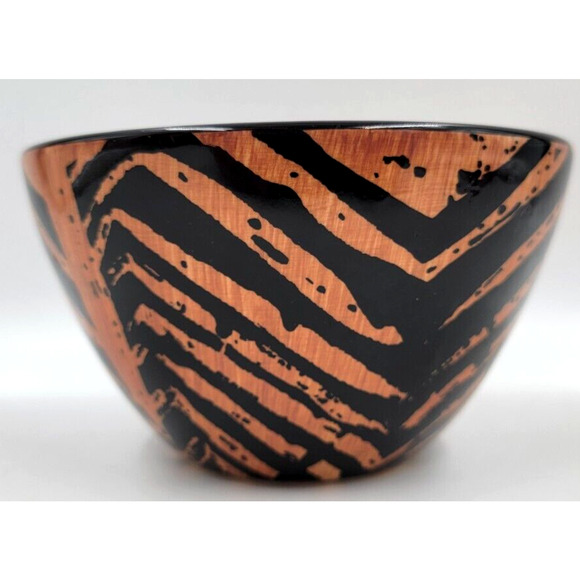 Raymond Waites Certified International Batik Round Safari Bowl 5.5" x 3.25" - Picture 1 of 6